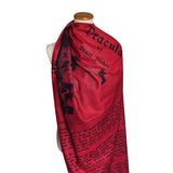 Dracula Scarf (Red), Bram Stoker Bookish Scarf, Gothic Literary Scarf, Reversible Gothic Scarf, Dracula Gift, Vampire Gift, Book Lover Gift