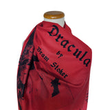 Dracula Scarf (Red), Bram Stoker Bookish Scarf, Gothic Literary Scarf, Reversible Gothic Scarf, Dracula Gift, Vampire Gift, Book Lover Gift