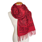 Dracula Scarf (Red), Bram Stoker Bookish Scarf, Gothic Literary Scarf, Reversible Gothic Scarf, Dracula Gift, Vampire Gift, Book Lover Gift
