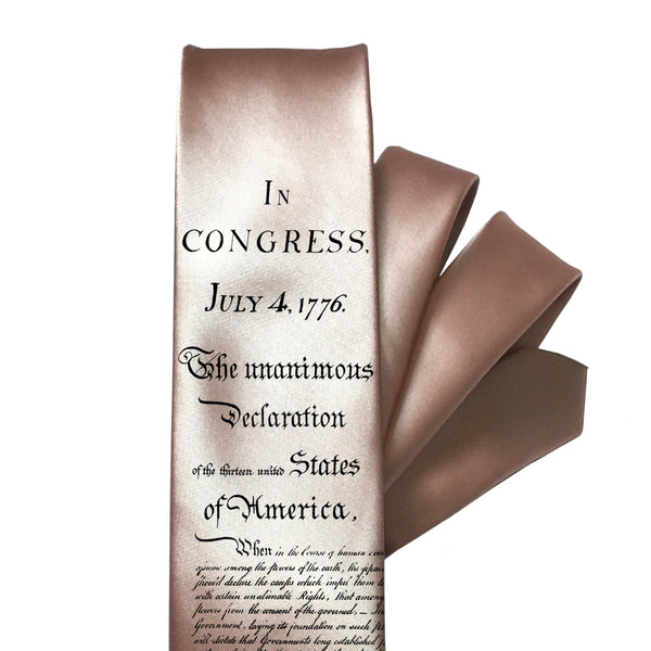 US Declaration of Independence Tie, Necktie with US Declaration of Independence. Lawmaker gift, Legislator gift, In Congress JULY 4 1776 ,