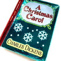 A Christmas Carol by Charles Dickens Christmas Tree Ornament, Book Glass Ornament, Blown Glass 3D, Book Lover Gift, Christmas Tree Decor.