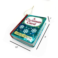 A Christmas Carol by Charles Dickens Christmas Tree Ornament, Book Glass Ornament, Blown Glass 3D, Book Lover Gift, Christmas Tree Decor.
