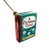 A Christmas Carol by Charles Dickens Christmas Tree Ornament, Book Glass Ornament, Blown Glass 3D, Book Lover Gift, Christmas Tree Decor.