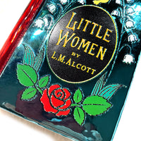 Little Women by Louisa M. Alcott Christmas Tree Ornament, Blown Glass 3D Book Ornament, Book Lover Gift, Holiday Gift for Book Lovers.