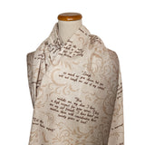 Pride and Prejudice Quotes Scarf, Jane Austen Literary Scarf, Book Lover Gift, Romantic Novel Shawl, Austen Quote Wrap, Bookish gift