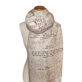 Pride and Prejudice Quotes Scarf, Jane Austen Literary Scarf, Book Lover Gift, Romantic Novel Shawl, Austen Quote Wrap, Bookish gift