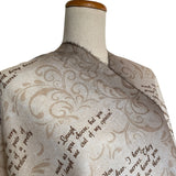 Pride and Prejudice Quotes Scarf, Jane Austen Literary Scarf, Book Lover Gift, Romantic Novel Shawl, Austen Quote Wrap, Bookish gift