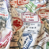 Travel Infinity Scarf with Hidden Zipper Pocket, Passport Stamp Scarf, World Travel, Travel Gift, Passport Holder Scarf, Gift for Traveler