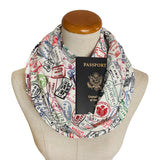 Travel Scarf with Hidden Zipper Pocket, Infinity Passport Holder Scarf, Anti Pickpocket Travel Accessory, Vacation Gift for Traveler