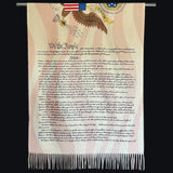 US Constitution and Bill of Rights Scarf, Patriotic Shawl, American History Gift, Constitutional Scarf, Fourth of July Wrap, USA Flag Scarf