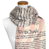 US Constitution and Bill of Rights Scarf, Patriotic Shawl, American History Gift, Constitutional Scarf, Fourth of July Wrap, USA Flag Scarf