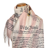 US Constitution and Bill of Rights Scarf, Patriotic Shawl, American History Gift, Constitutional Scarf, Fourth of July Wrap, USA Flag Scarf