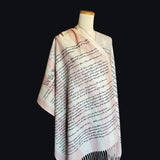 US Constitution and Bill of Rights Scarf, Patriotic Shawl, American History Gift, Constitutional Scarf, Fourth of July Wrap, USA Flag Scarf