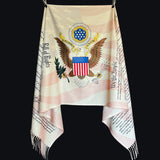 US Constitution and Bill of Rights Scarf, Patriotic Shawl, American History Gift, Constitutional Scarf, Fourth of July Wrap, USA Flag Scarf