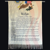 US Constitution and Bill of Rights Scarf, Patriotic Shawl, American History Gift, Constitutional Scarf, Fourth of July Wrap, USA Flag Scarf