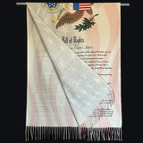 US Constitution and Bill of Rights Scarf, Patriotic Shawl, American History Gift, Constitutional Scarf, Fourth of July Wrap, USA Flag Scarf