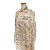 US Constitution, Bill of Rights, Declaration of Independence Scarf Shawl, American History Gift, Patriotic Gift, We the People, USA History