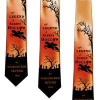 Special Halloween Edition! The Legend of Sleepy Hollow by Washington Irving Necktie, Book Necktie, Legend of Sleepy Hollow Tie, Necktie, Halloween tie