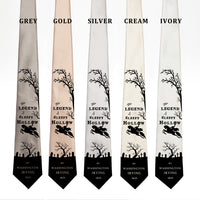 The Legend of Sleepy Hollow by Washington Irving Necktie, Book Necktie, Legend of Sleepy Hollow Tie, Necktie, Gothic story, Halloween tie
