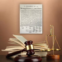 Bill of Rights wall art metal panel. First ten amendments to the United States Constitution. Patriotic Gift, Lawmaker Gift.