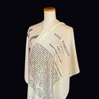Anna Karenina by Leo Tolstoy Scarf/Shawl/Wrap- English version. Literary Scarf, Book Scarf, Bookish Gift, Classical Literature.