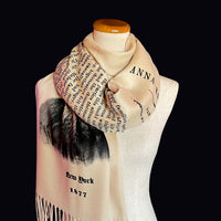 Anna Karenina by Leo Tolstoy Scarf/Shawl/Wrap- English version. Literary Scarf, Book Scarf, Bookish Gift, Classical Literature.