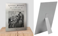 Little Women by Louisa May Alcott title page printed on a metal panel. Literary Wall art with Little Women design. Literary Gift