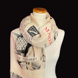 Madame Bovary by Gustave Flaubert Scarf (French version). French Literature, Bookish Gift, Book Scarf, Bookworm Gift, Literary Gift.