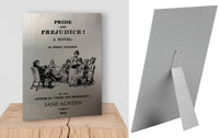 Pride and Prejudice by Jane Austen wall art aluminum panel. Literary Wall art with Pride and Prejudice design. Jane Austen Gift, Literary Gift.