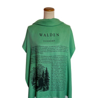 Walden by Henry David Thoreau Scarf Shawl Wrap. Book scarf, Literary scarf, Henry David Thoreau, Walden; or, Life in the Woods.