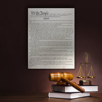 US Constitution wall art metal panel. The Constitution of the United States. Patriotic Gift, Lawmaker Gift.