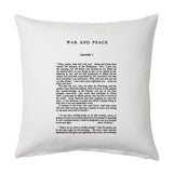 War and Peace Pillow Cover, Book pillow cover.