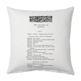 Hamlet by William Shakespeare Pillow Cover, Book pillow cover.