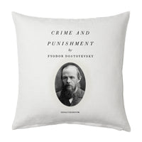 Crime and Punishment  by Fyodor Dostoyevsky  Pillow Cover, Book pillow cover.