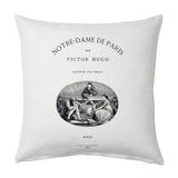 Notre-Dame de Paris by Victor Hugo Pillow Cover, Book pillow cover.
