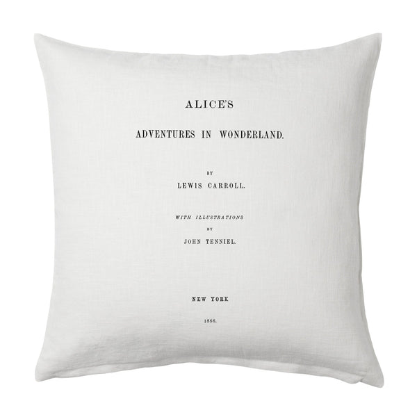 Alice in Wonderland Pillow Cover, Book pillow cover.