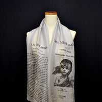 Les Misérables by Victor Hugo Chiffon scarf (English version), summer scarf, light scarf, Spring scarf