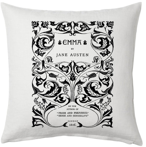 Emma by Jane Austen  Pillow Cover, Book pillow cover.