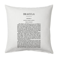 Dracula by Bram Stoker Pillow Cover, Book pillow cover.