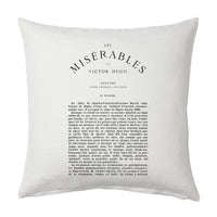 Les Misérables by Victor Hugo Pillow Cover (French version ), Book pillow cover, Throw pillow, Cushion pillow, Cushion, Pillowcover.