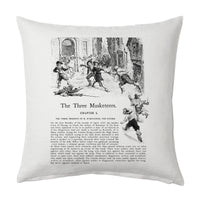 The Three Musketeers Pillow Cover, Book pillow cover.