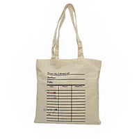 Library card tote bag. Library card with day due stamps handbag.  Book Bag. Library bag. Market bag
