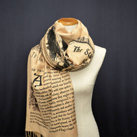 The Scarlet Letter by  Nathaniel Hawthorne Scarf Shawl Wrap, book scarf, Literary scarf, Classic Literature