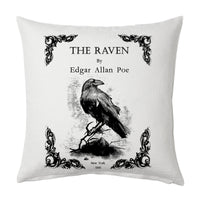 The Raven by Edgar Allan Poe  Pillow Cover, Book pillow cover.