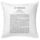 Les Misérables by Victor Hugo Pillow Cover, Book pillow cover.