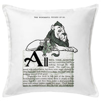 The Wonderful Wizard of Oz Pillow Cover, Book pillow cover.