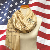 The Declaration of Independence , US Constitution, Bill of Rights scarf Scarf/Shawl, July 4th, United States of America, Patriotic Scarf