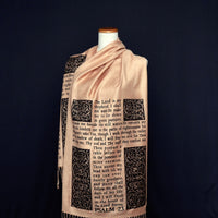 Christian Bible Verse Scarf (Psalm 23 and The Beatitudes )