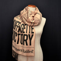 19th Amendment to the U.S. Constitution: Women's Right to Vote scarf/ shawl, August 18, 1920, Women's rights