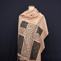 Christian Bible Verse Scarf (Psalm 23 and The Beatitudes )